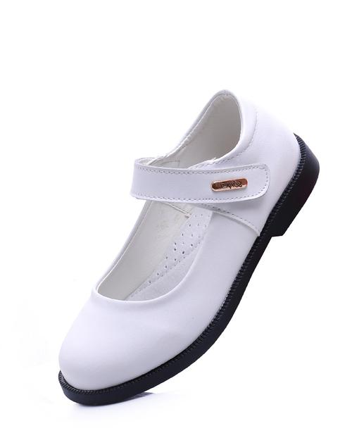 迪米尼奇diminiqi男女童鞋混合专场-女童白色单色系皮鞋